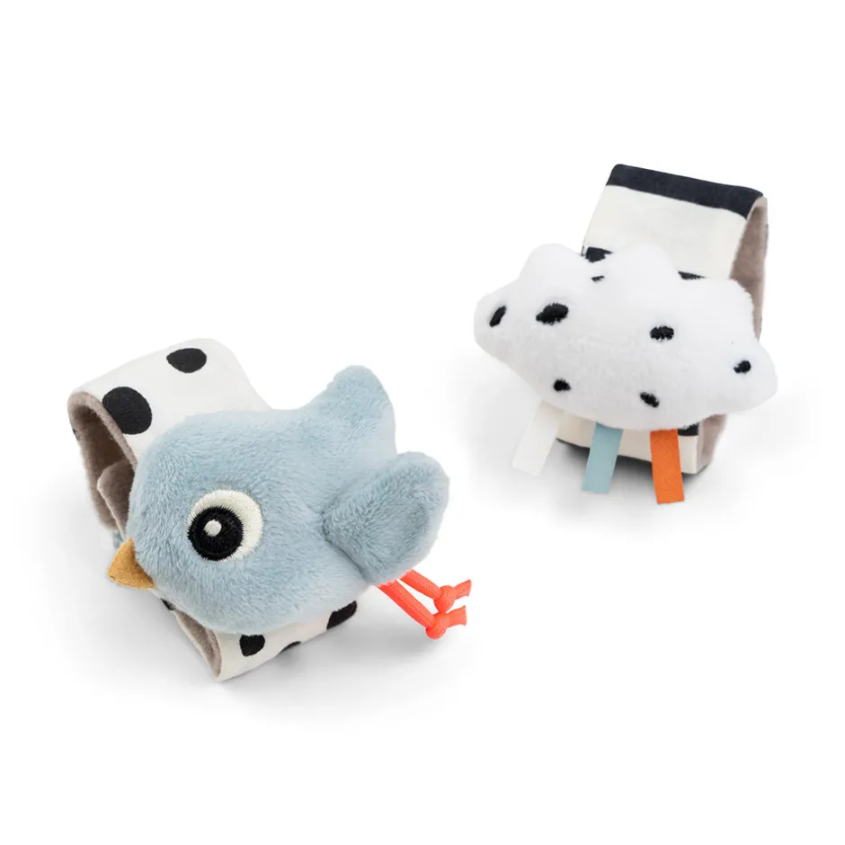 Håndledsranglesæt 2 stk. Happy clouds Blå Bideringe & Rangler