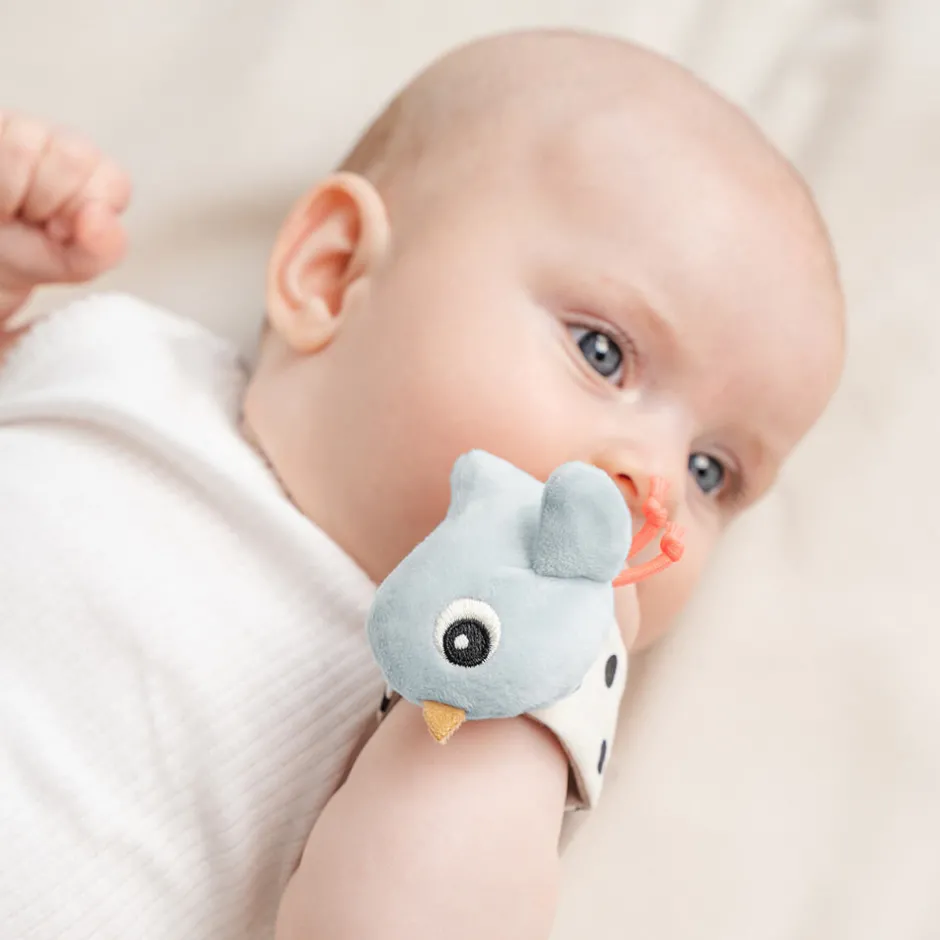 Håndledsranglesæt 2 stk. Happy clouds Blå Bideringe & Rangler