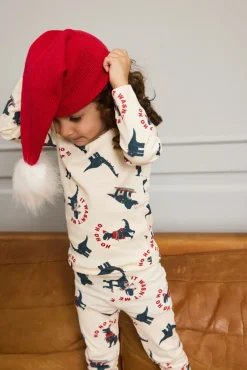 Clearance Holiday Rib Nat Sæt - GARDENIAD Juletøj|Nattøj & Natkjoler