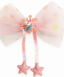 New Hårclips Big Unicorn Bow Rose Festtøj & Tilbehør