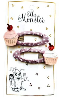 Discount Hårclips Cherry Cupcake Festtøj & Tilbehør