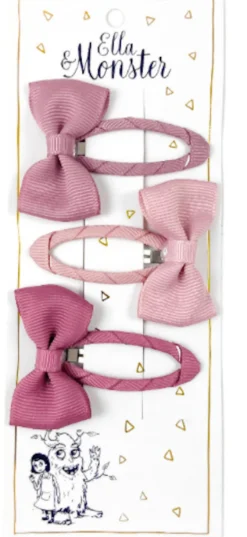 Outlet Hårclips Dusty Rose Bow Festtøj & Tilbehør