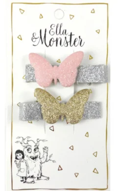 Best Hårclips Glitter Butterfly Festtøj & Tilbehør
