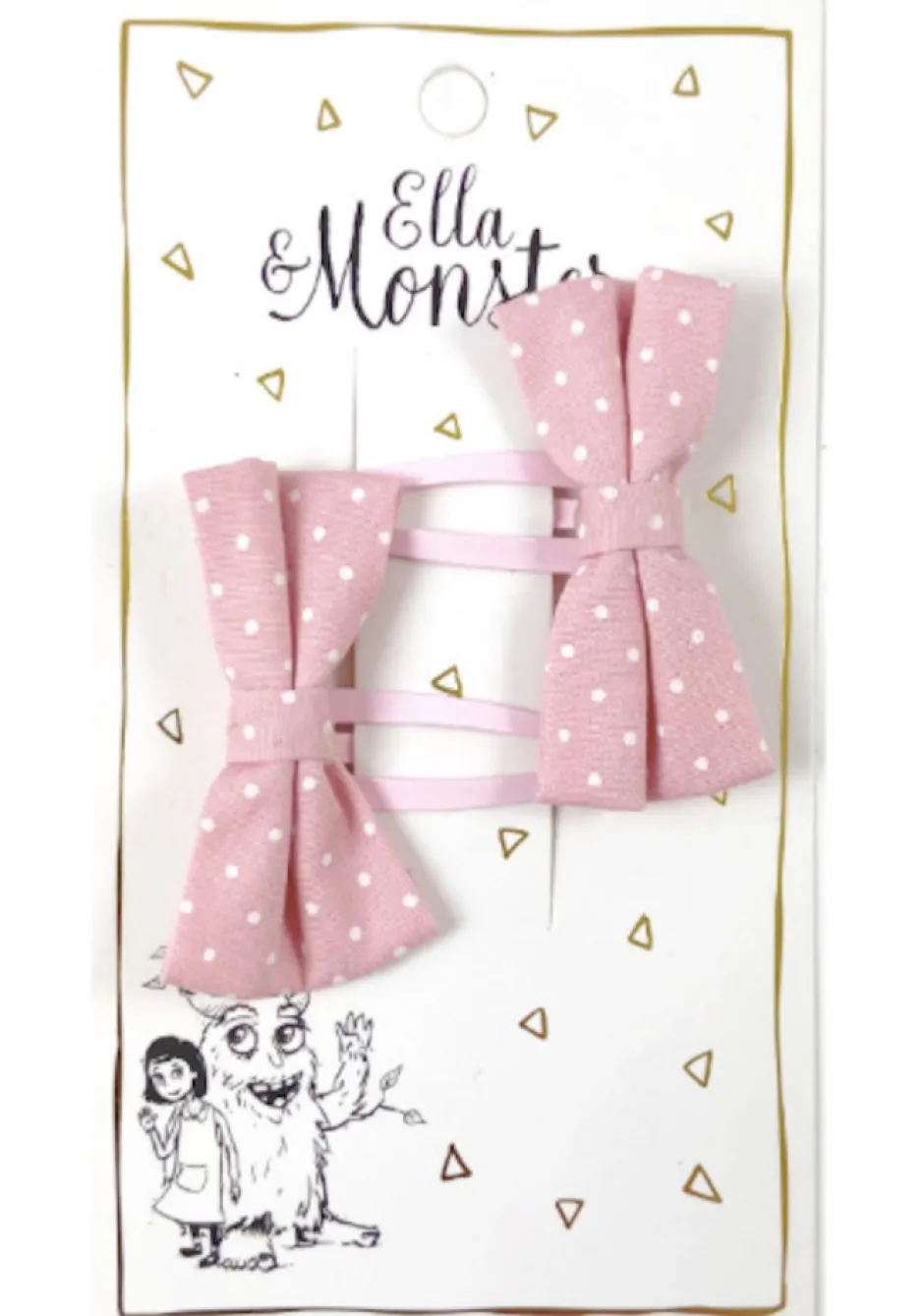 Hot Hårclips Pink Butterfly Dot Festtøj & Tilbehør