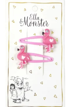 Hot Hårclips Pink Flamingo Festtøj & Tilbehør