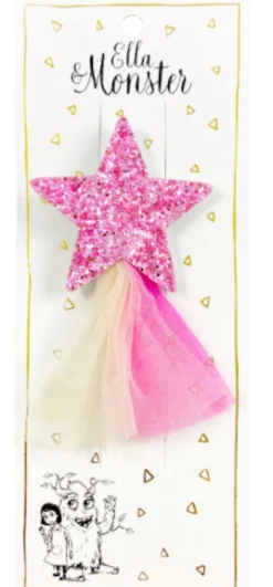 Hot Hårclips Princess Star Pink Festtøj & Tilbehør