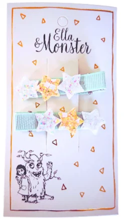 Best Hårclips Sparkle Star Line Green Festtøj & Tilbehør