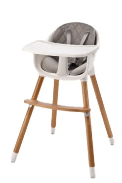 Clearance 2-i-1 højstol - grå Børn Højstole Med Tilbehør