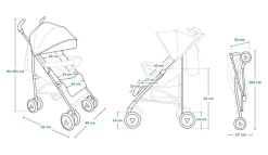 Best Irma klapvogn - grey/dark grey Rejseklapvogne