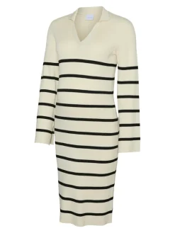 Isabell stripe langærmet strik kjole - BIRCH Kjoler/Nederdele