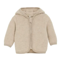 New Jakke Ører Uld Fleece - Camel Melange Uldoverdele
