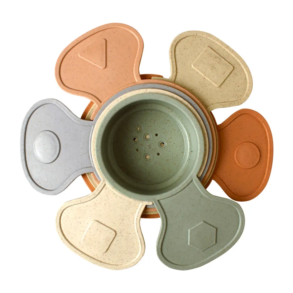 Discount Jenga stabel kopper i hvedestrå, 6 stk Badelegetøj