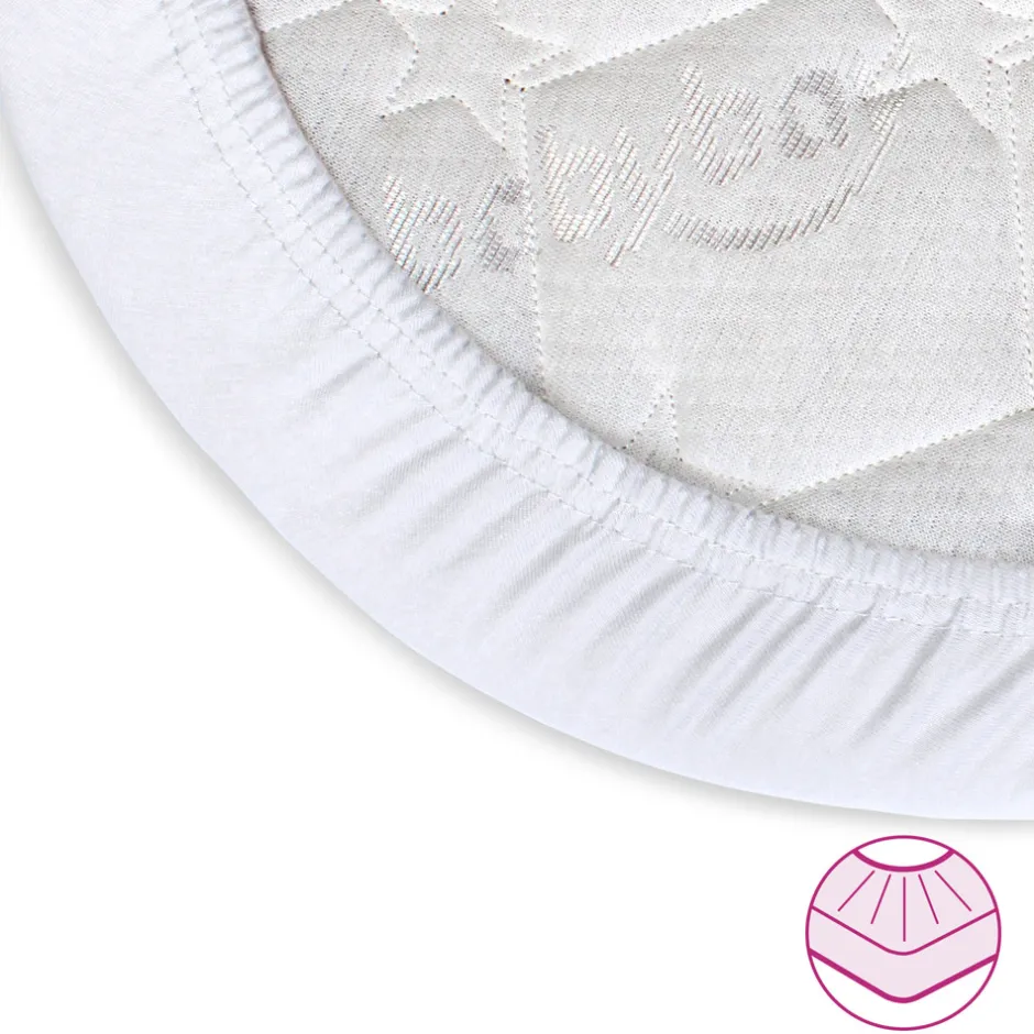 Online Jersey lagen, deluxe 1 stk. til Side by side seng Boxspring XXL - hvid Børn Lagner & Vådliggerlagner