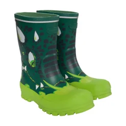 Outlet Jolly print gummistøvle - Bottlegreen/Multi Lange Gummistøvler