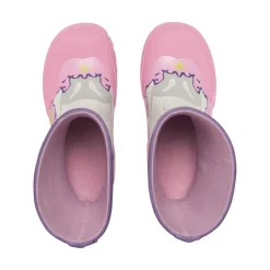 Best Jolly print gummistøvle - Purple/Multi Lange Gummistøvler