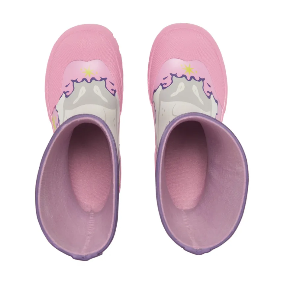 Best Jolly print gummistøvle - Purple/Multi Lange Gummistøvler