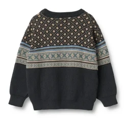Outlet Julius Jacquard Pullover - 1432 Cardigans, Veste & Trøjer