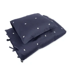 Sale Junior sengetøj - Midnight med broderet Christian hval Børn Sengetøj