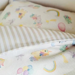 Clearance Junior sengetøj, Unicorn Rose/Beige 100x140 cm Børn Sengetøj