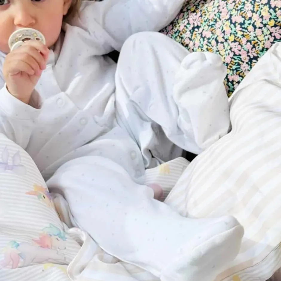 Clearance Junior sengetøj, Unicorn Rose/Beige 100x140 cm Børn Sengetøj