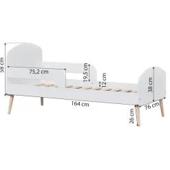 Best Juniorseng Blend 70x160 cm. - Hvid Børn Juniorsenge