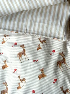 New Juniorsengetøj, Bambi Beige 100x140 cm Børn Sengetøj