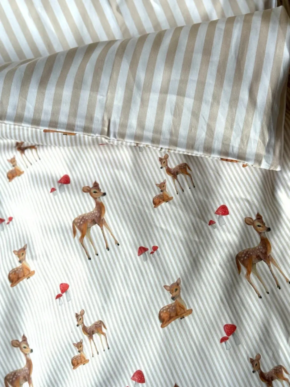 New Juniorsengetøj, Bambi Beige 100x140 cm Børn Sengetøj