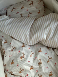 New Juniorsengetøj, Bambi Beige 100x140 cm Børn Sengetøj