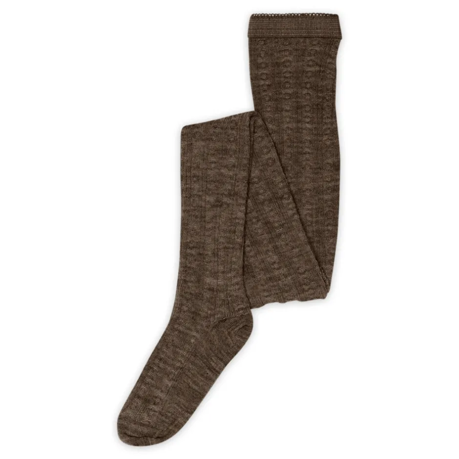 Juno strømpebuks - Brown Melange Strømpebukser|Uldstrømper & Uldstrømpebukser