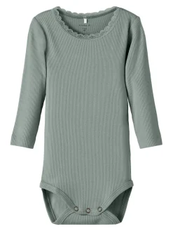 Hot Kab langærmet boby - Slate gray Bodystocking Langærmet