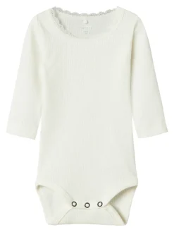 New Kab langærmet body - Cloud dancer Bodystocking Langærmet