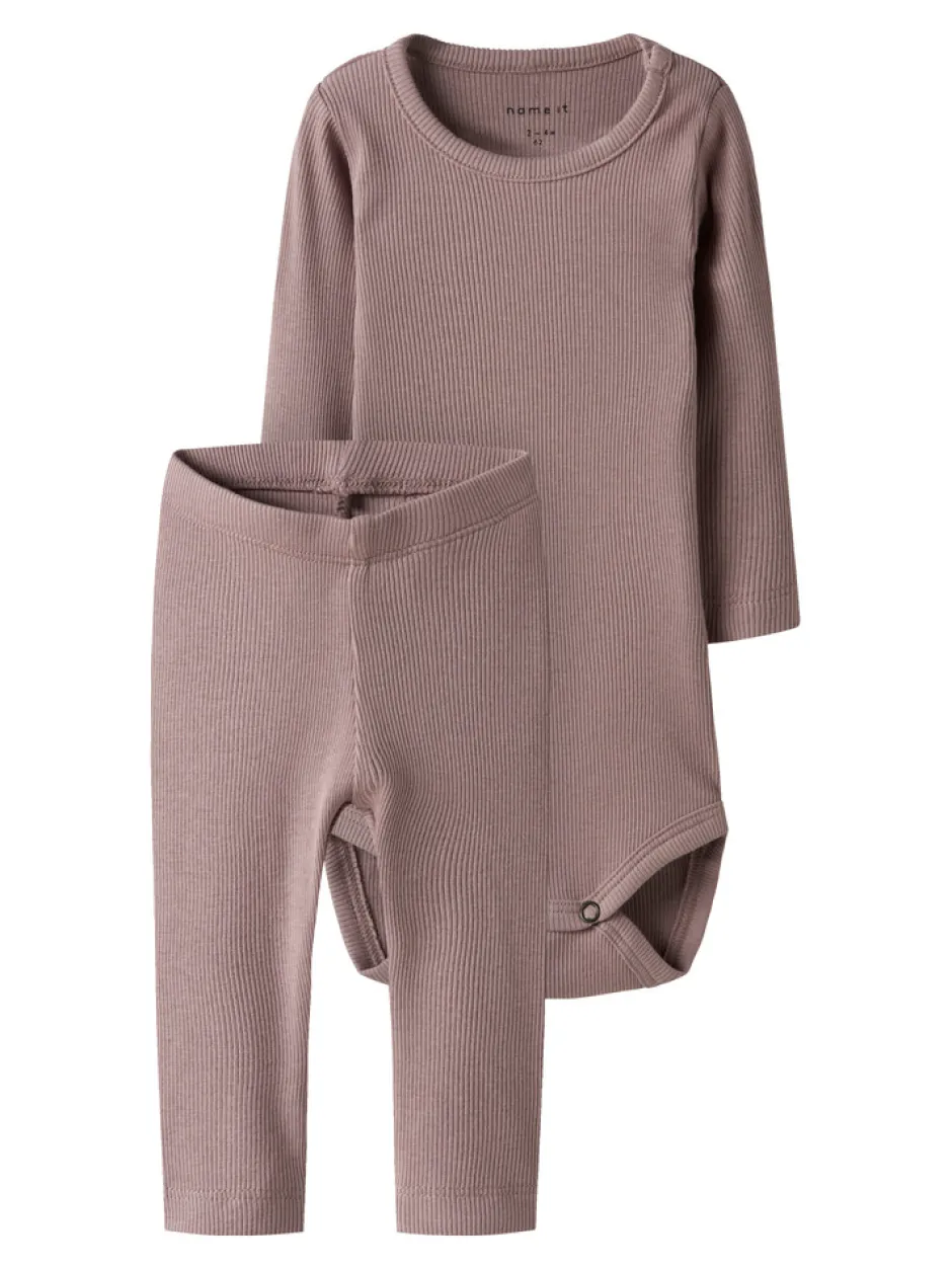 Clearance Kab langærmet body-legging sæt - Deauville Multipack|Bodysæt