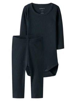 Clearance Kab langærmet body-legging sæt - Dark Sapphire Multipack|Bodysæt