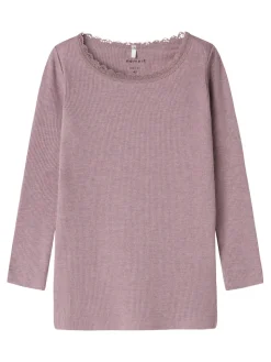 Discount Kab langærmet top - Elderberry Bluser