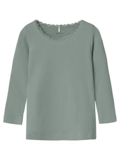 Best Kab langærmet top - Slate gray Bluser