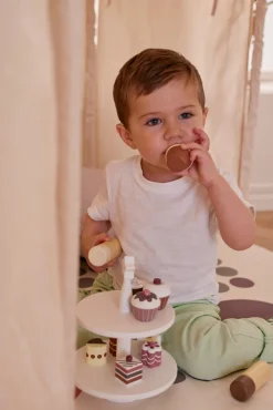 Clearance Kagefad i træ, hvid Køkkenleg