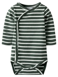 Sale Kans Langærmet Wrap Body - Deep Forest Bodystocking M. Skrålukning