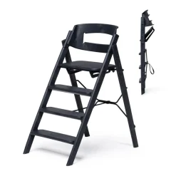 Sale Klapp højstol foldbar - Genbrugsplast, sort Børn Højstole Uden Tilbehør