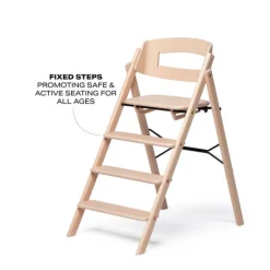 Discount Klapp højstol foldbar bøg inkl. pude - natur Børn Højstole Med Tilbehør