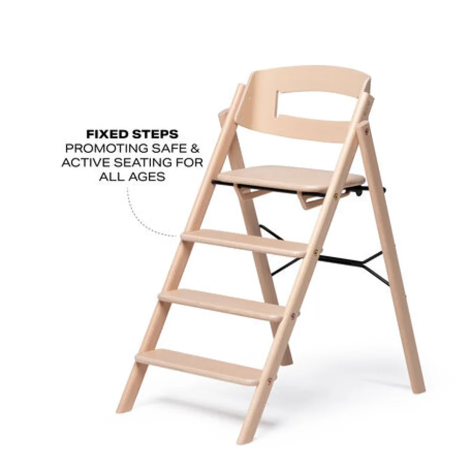 Discount Klapp højstol foldbar bøg inkl. pude - natur Børn Højstole Med Tilbehør
