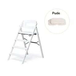 Sale Klapp højstol foldbar bøg inkl. pude - hvid Børn Højstole Med Tilbehør
