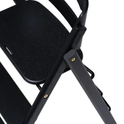 Sale Klapp højstol foldbar eg inkl. bøjle og bakke - sort Børn Højstole Med Tilbehør