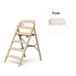 Outlet Klapp højstol foldbar genbrugsplast inkl. pude - sand Børn Højstole Med Tilbehør