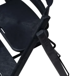 New Klapp højstol foldbar genbrugsplast inkl. bøjle og bakke - sort Børn Højstole Med Tilbehør