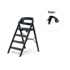 Online Klapp højstol foldbar genbrugsplast inkl. bøjle - sort Børn Højstole Med Tilbehør