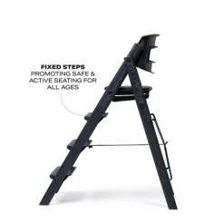 Clearance Klapp højstol foldbar genbrugsplast inkl. pude - sort Børn Højstole Med Tilbehør