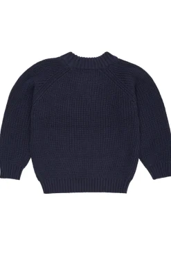 Discount Klasisk strikket bluse - NAVY Cardigans, Veste & Trøjer