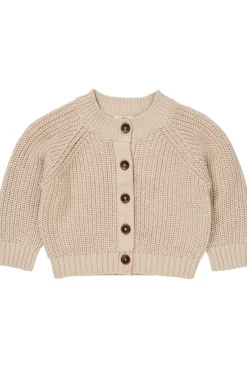 Outlet Klassisk strikket cardigan - BEIGE Cardigans, Veste & Trøjer