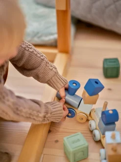 Discount klodstog blå Trælegetøj