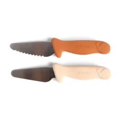 Online Knivsæt til børn 2-pak - Pumpkin + Offwhite Bestik